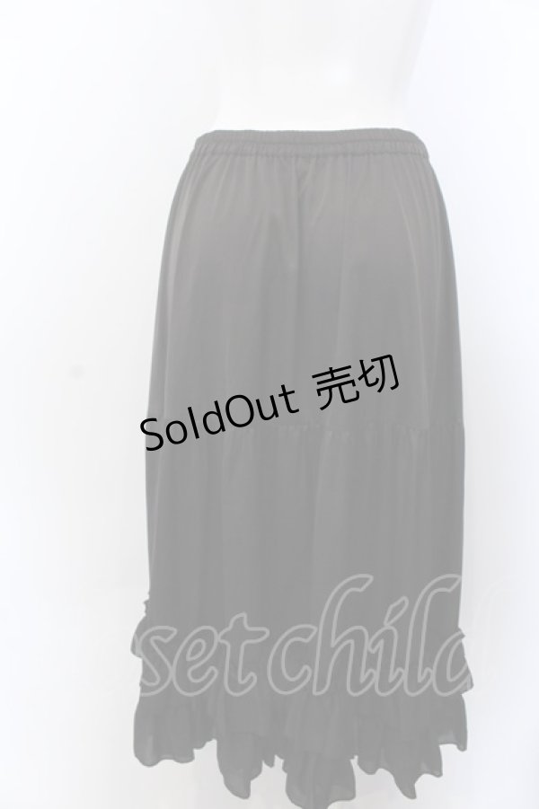 画像3: axes femme kawaii / ミディフリルペチスカート M クロ O-25-04-04-076-AX-SK-OW-OS (3)
