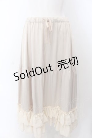 画像: axes femme kawaii / ミディフリルペチスカート M ベージュ O-25-04-04-078-AX-SK-OW-OS