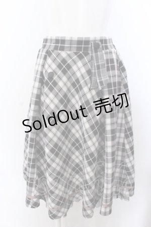 画像: axes femme POETIQUE / チェックタックデザインスカート M クロ O-25-04-04-079-AX-SK-OW-OS
