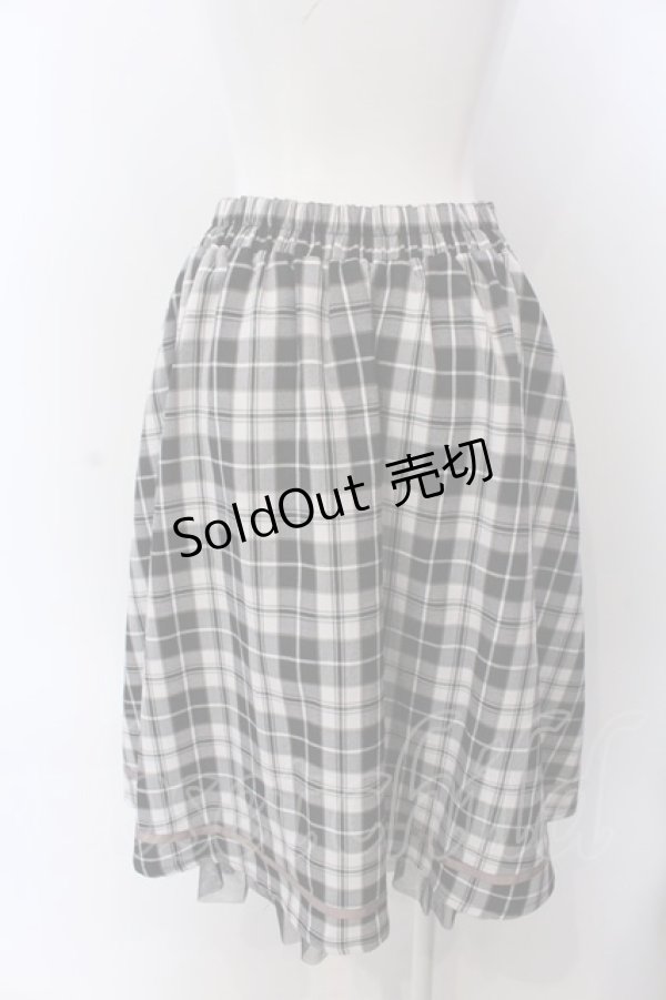 画像3: axes femme POETIQUE / チェックタックデザインスカート M クロ O-25-04-04-079-AX-SK-OW-OS (3)