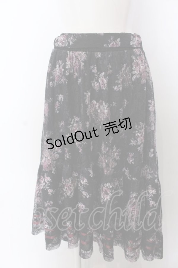 画像1: axes femme / フラワーレーススカート F クロ O-25-04-04-081-AX-SK-OW-OS (1)