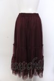 画像3: axes femme / 額縁刺繍チュールスカート F ワイン O-25-04-04-082-AX-SK-OW-OS (3)