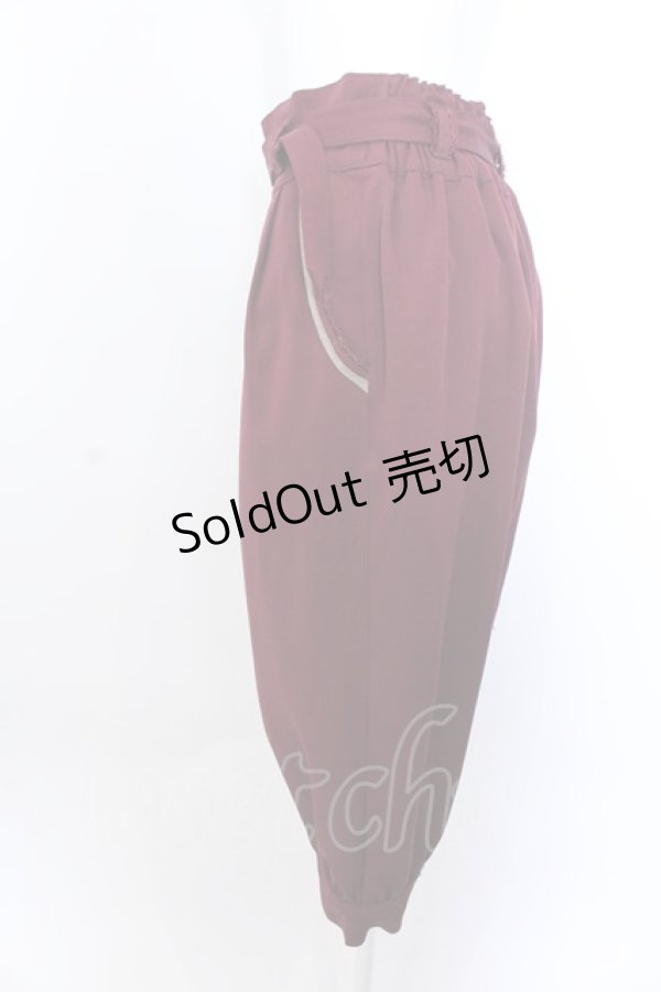 画像3: axes femme / カボチャハーフパンツ M ワイン O-25-04-04-001-AX-PA-OW-ZT010 (3)
