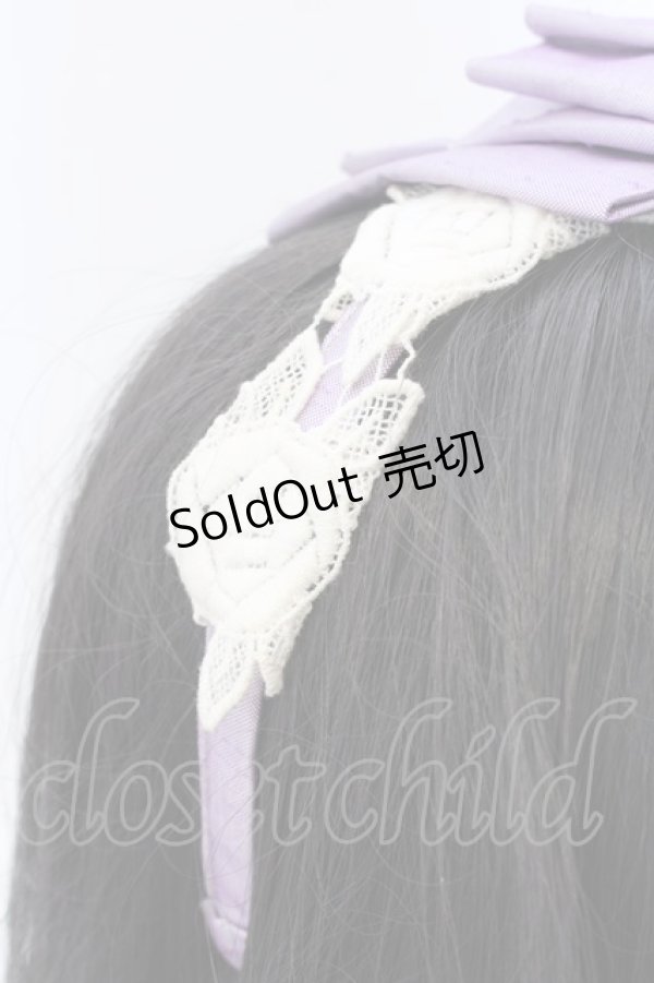画像2: Enchantlic Enchantilly / ローズレースリボンカチューシャ  ラベンダー O-25-04-04-103-LO-AC-OW-OS (2)