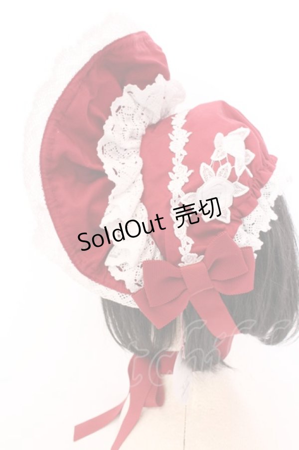 画像2: BABY,THE STARS SHINE BRIGHT / Secret Roseボンネット  えんじ O-25-04-04-105-BA-AC-IG-OS (2)
