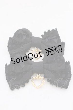 画像: BABY,THE STARS SHINE BRIGHT / Mignonette Fleurie サテンリボンクリップ  クロ O-25-04-04-109-BA-AC-IG-OS