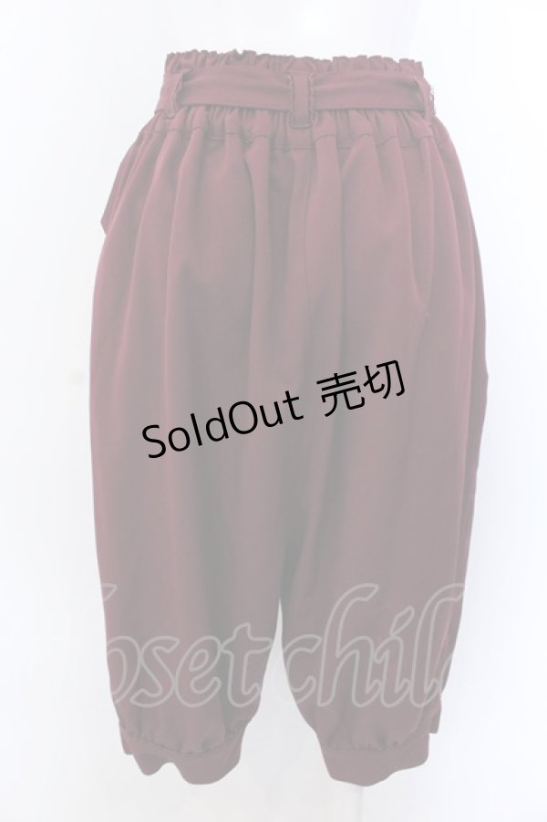 画像4: axes femme / カボチャハーフパンツ M ワイン O-25-04-04-001-AX-PA-OW-ZT010 (4)