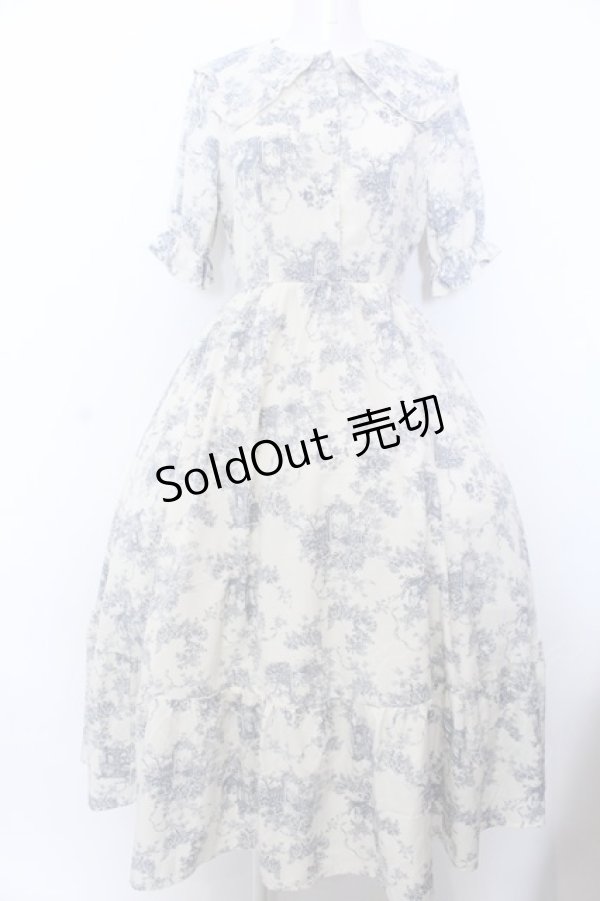 画像1: m petit by misako / トワルドジュイワンピース S シロ O-25-04-04-019-LO-OP-OW-OS (1)