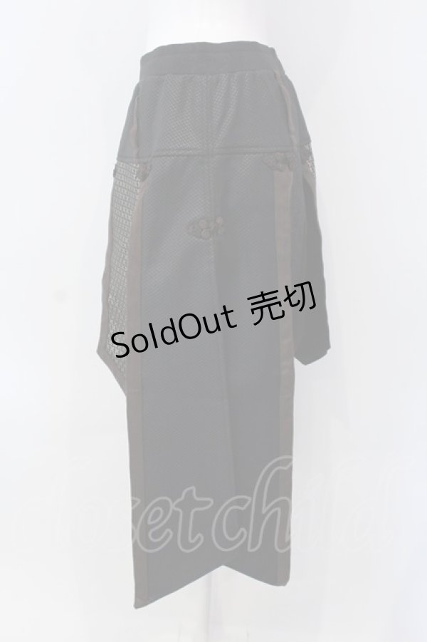 画像2: Qutie Frash / チャイナラップスカート  ブラウン O-25-04-05-028-QU-SK-OW-ZI (2)