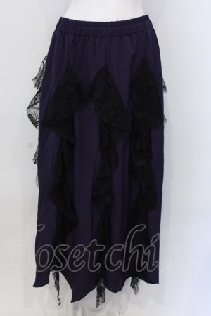 画像: Qutie Frash / クモメッシュロングスカート  パープル O-25-04-05-031-QU-SK-YM-OS