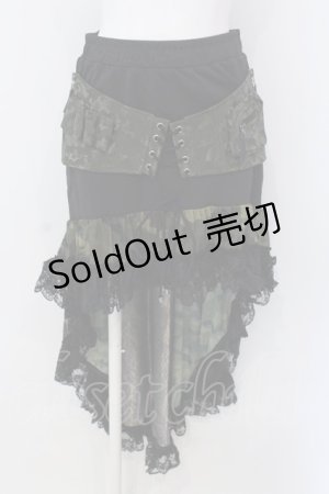 画像: Qutie Frash / ミリタリースカート  カーキ O-25-04-05-033-QU-SK-YM-ZI