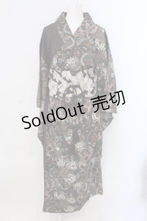 画像: Qutie Frash / 浴衣4点SET  髑髏（ブラウン） O-25-04-05-035-QU-OP-OW-OS