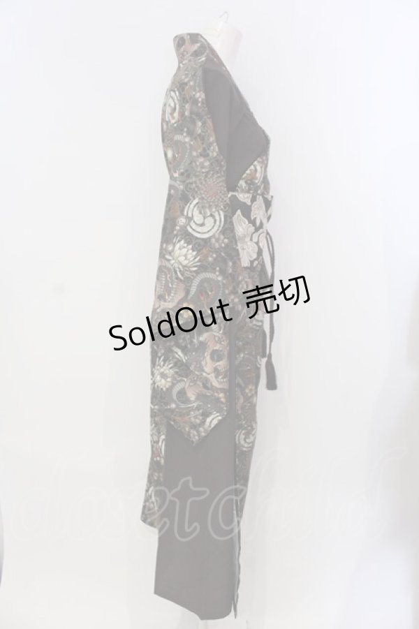 画像3: Qutie Frash / 浴衣4点SET  髑髏（ブラウン） O-25-04-05-035-QU-OP-OW-OS (3)