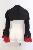 画像3: MARBLE / 編み上げボリュームフリルショートジャケット  ブラック×レッド O-25-04-05-037-GO-JA-OW-OS (3)