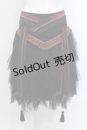 画像: Ozz oneste / 流水羽衣天女スカート  ブラック O-25-04-05-042-OO-SK-OW-OS