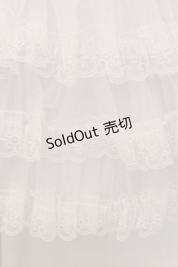 画像2: AND ROMEO / プロ用 パニエ 3段レース付き ボリューム レース 裏地付き P3  シロ O-25-04-05-043-LO-SK-IG-OS (2)