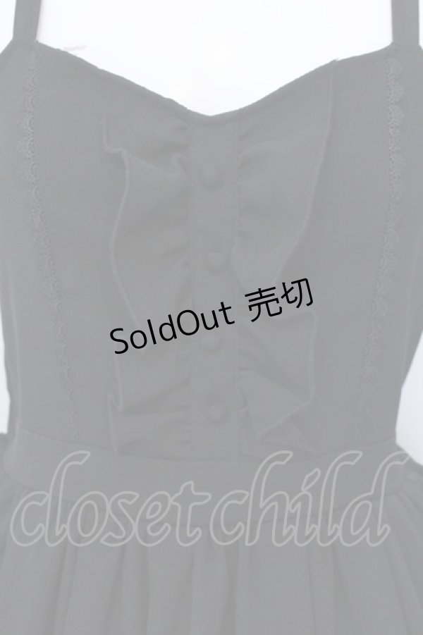 画像2: axes femme POETIQUE / フリルデザインキャミワンピース M クロ O-25-04-05-046-AX-OP-IG-OS (2)
