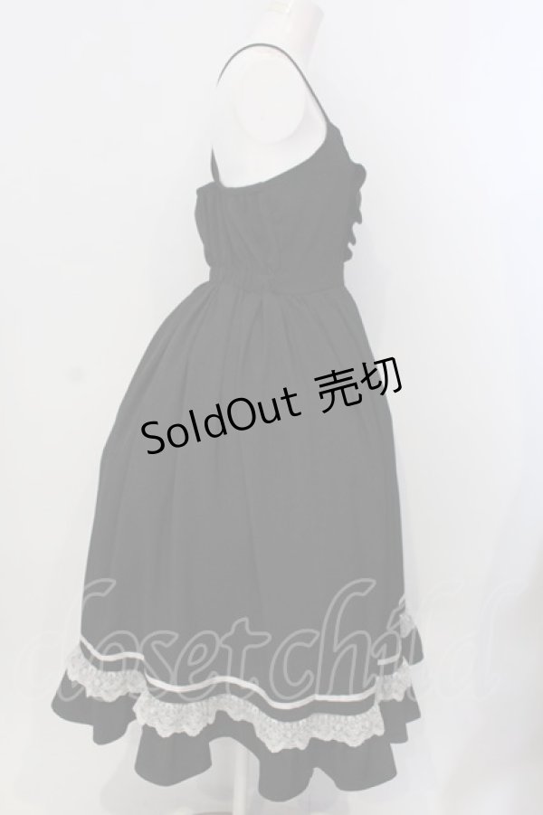 画像3: axes femme POETIQUE / フリルデザインキャミワンピース M クロ O-25-04-05-046-AX-OP-IG-OS (3)