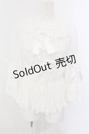 画像: metamorphose / スクエアあきフリル姫袖ブラウス（無地） size1 クロ O-25-04-05-051-ME-BL-IG-OS