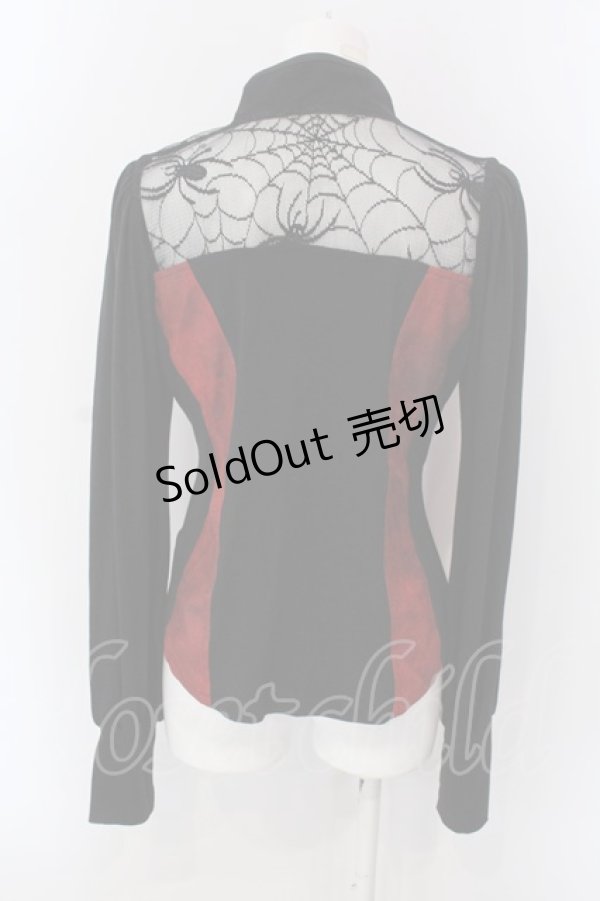 画像4: Qutie Frash / アメQ・アルマジ店限定チャイナブラウス  レッド×ブラック O-25-04-05-005-QU-BL-OW-OS (4)