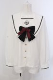 画像1: Amavel / Histoire Emblemセーラーブラウス F シロ×クロリボン O-25-04-05-054-CA-BL-OW-OS (1)
