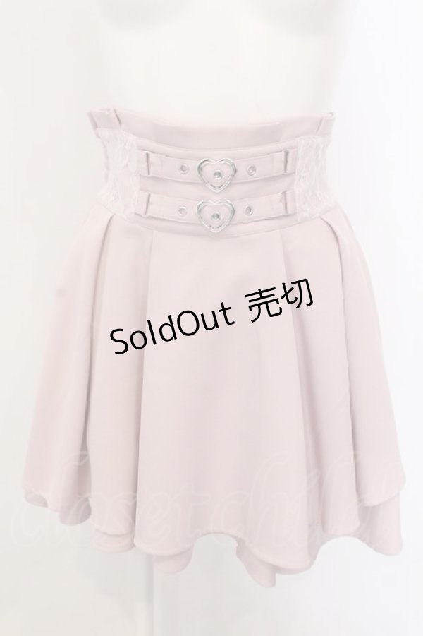画像1: Ank Rouge / ハートベルトハイウエストスカート M ピンク O-25-04-05-058-CA-SK-OW-OS (1)