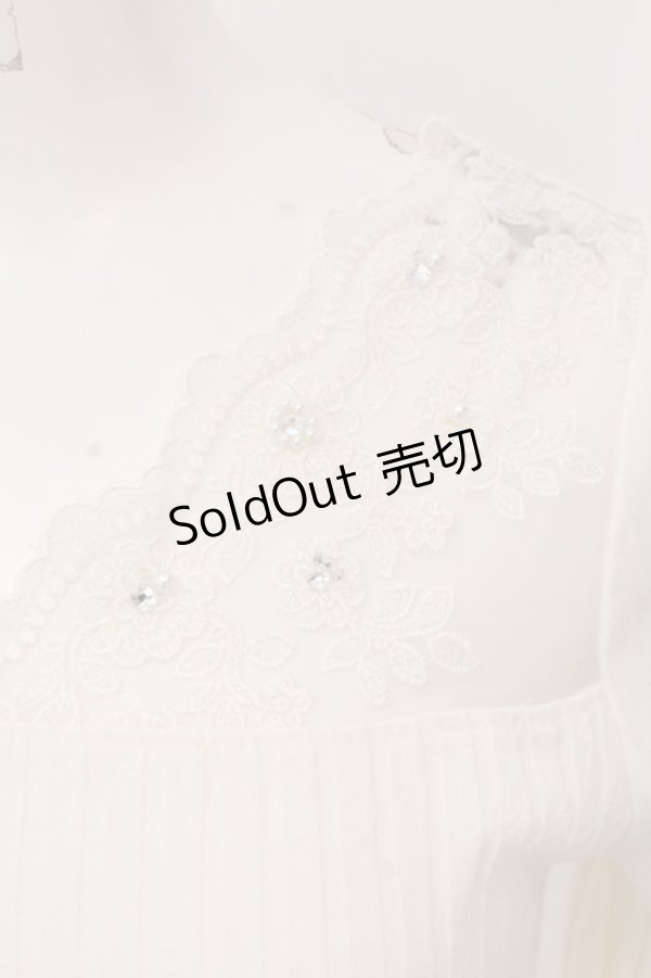 画像2: axes femme / 繊細レース長袖インナー M オフシロ O-25-04-05-064-AX-TO-IG-OS (2)
