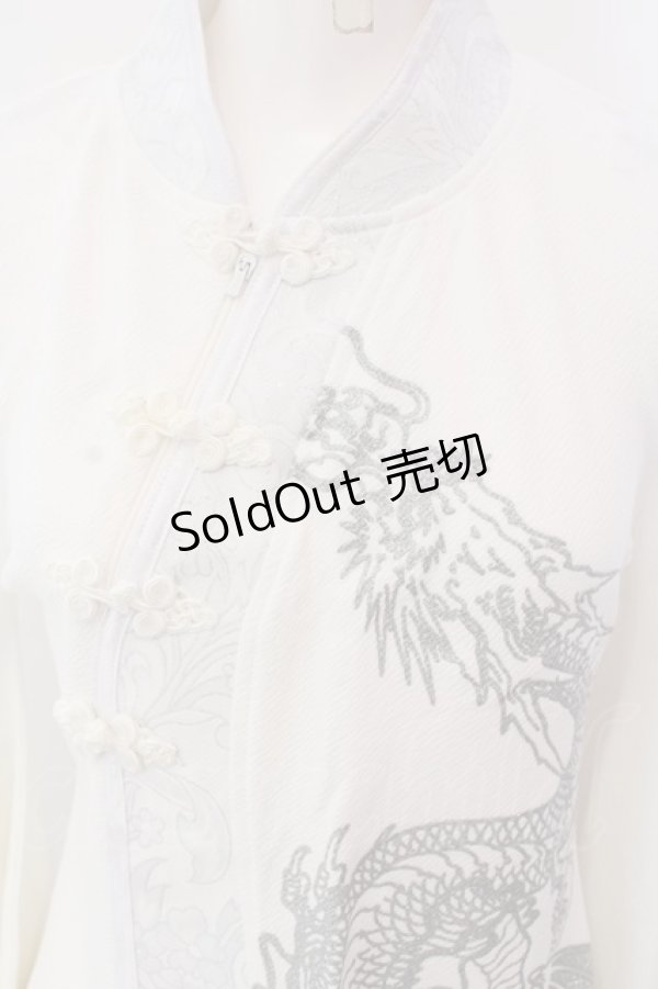 画像2: Qutie Frash / 2店舗限定 チャイナチュニック  ホワイト O-25-04-05-012-QU-OP-OW-OS (2)