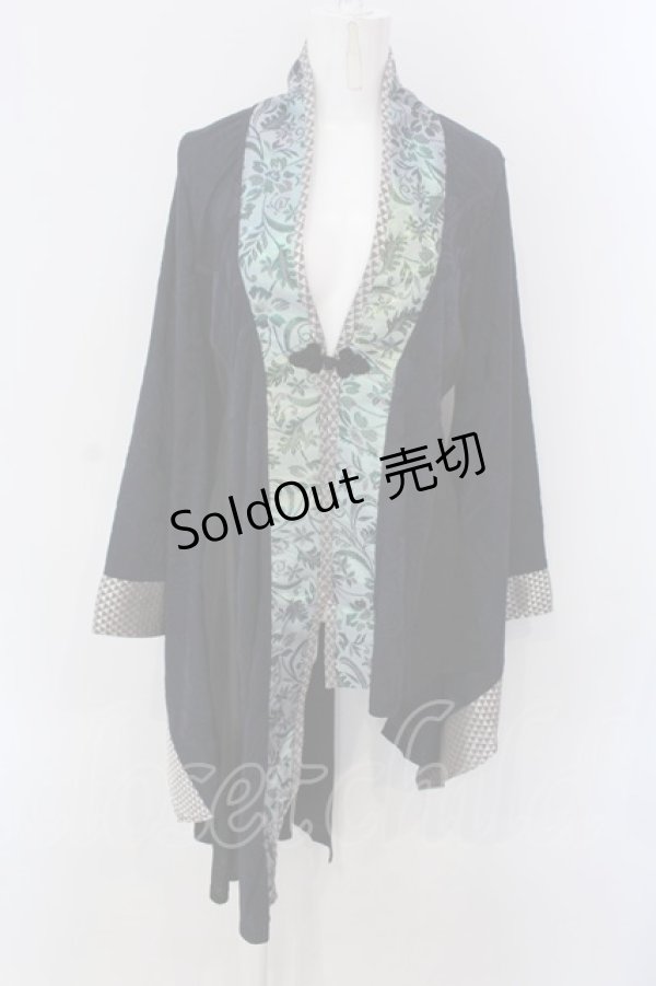 画像1: Qutie Frash / アシメ着物カーデ  ブルー O-25-04-05-002-QU-TO-YM-ZI (1)