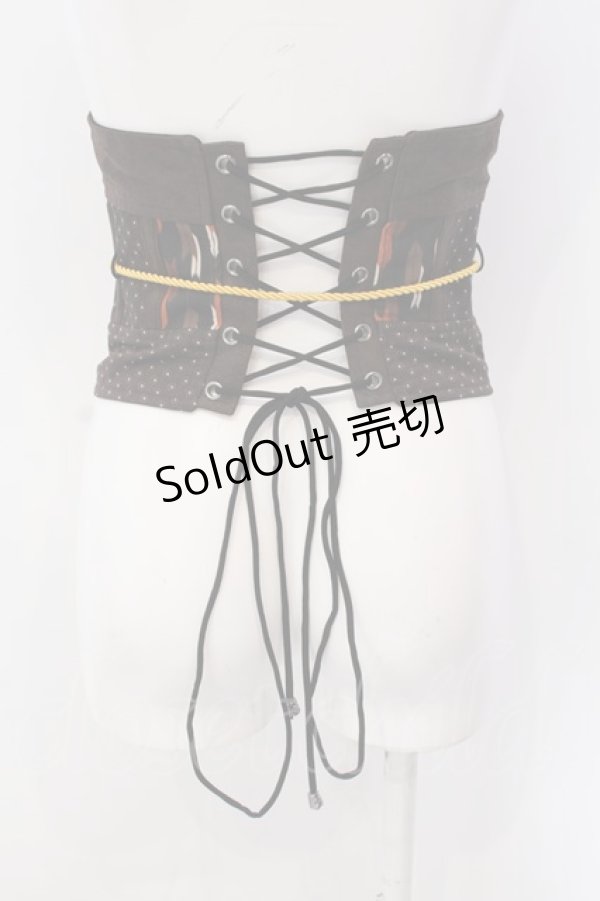 画像3: Qutie Frash / 矢絣コルセット  ブラウン O-25-04-05-018-QU-TO-YM-ZI (3)