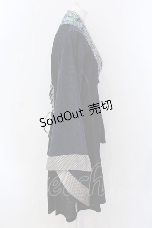 画像3: Qutie Frash / アシメ着物カーデ  ブルー O-25-04-05-002-QU-TO-YM-ZI (3)