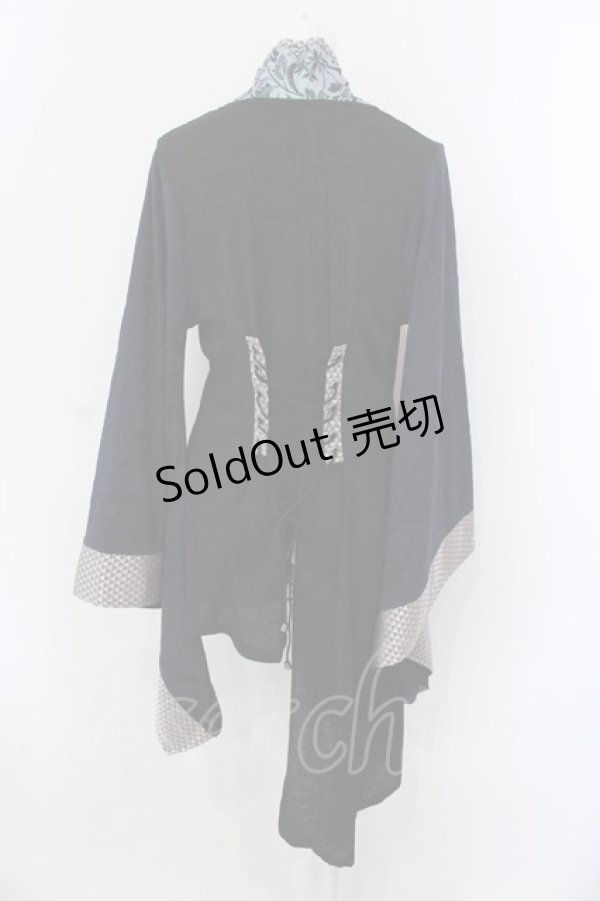 画像4: Qutie Frash / アシメ着物カーデ  ブルー O-25-04-05-002-QU-TO-YM-ZI (4)