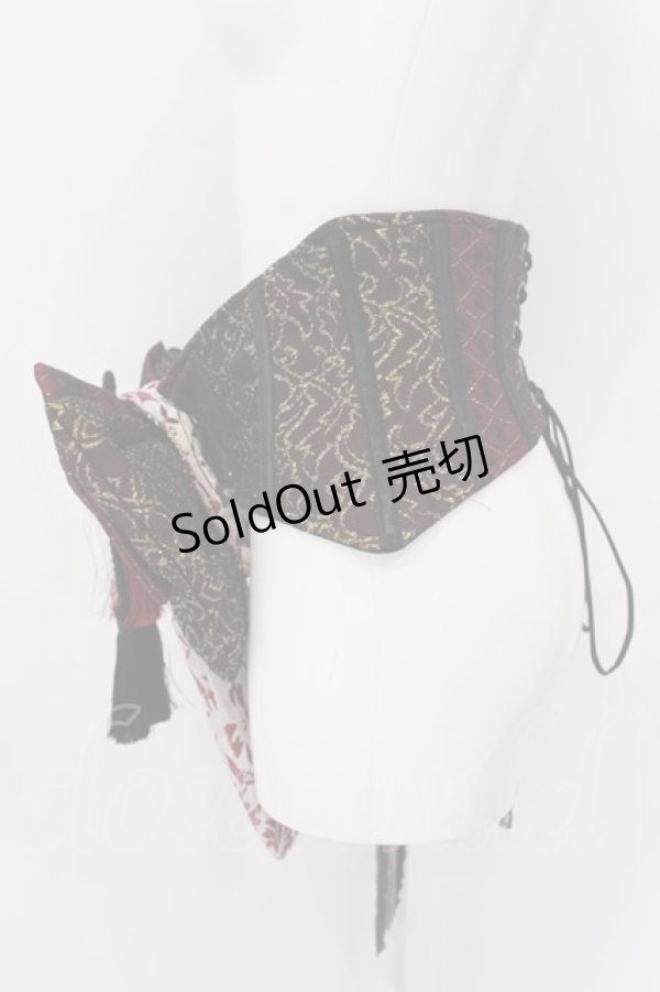 画像3: Qutie Frash / 花魁帯コルセット  レッド×ブラック O-25-04-05-024-QU-ZA-OW-OS (3)