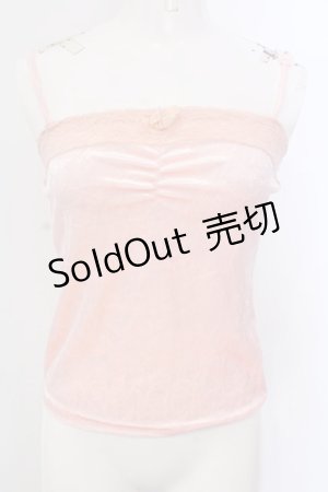 画像: LIZ LISA / ベロアキャミソール  ピンク O-25-04-07-028-LO-TO-OW-OS