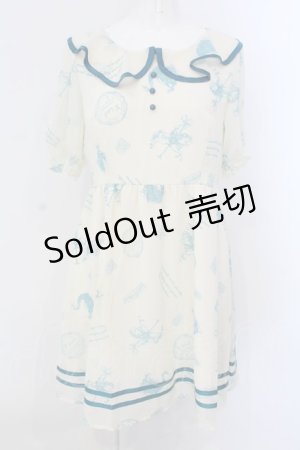 画像: Fi.n.t / 木馬柄シフォンワンピース F キナリ O-25-04-07-034-CA-OP-OW-OS