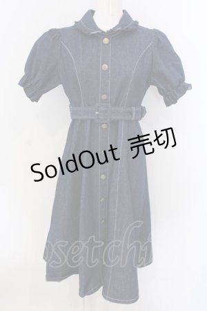 画像: evelyn / デニムフレアワンピース F アオ O-25-04-07-050-LO-OP-OW-OS