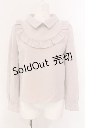 画像: evelyn / ヨークフリルブラウス  ベージュ O-25-04-07-053-LO-BL-OW-ZT304