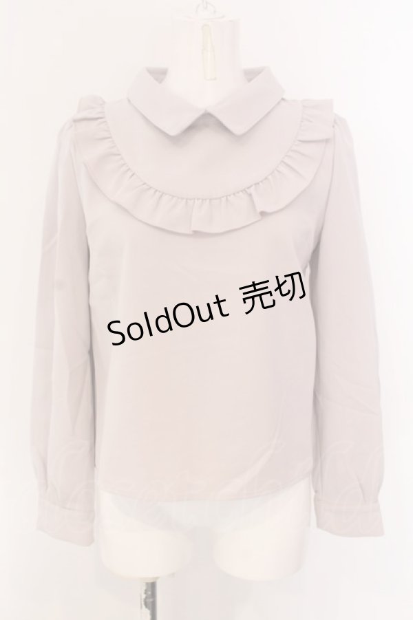 画像1: evelyn / ヨークフリルブラウス  ベージュ O-25-04-07-053-LO-BL-OW-ZT304 (1)