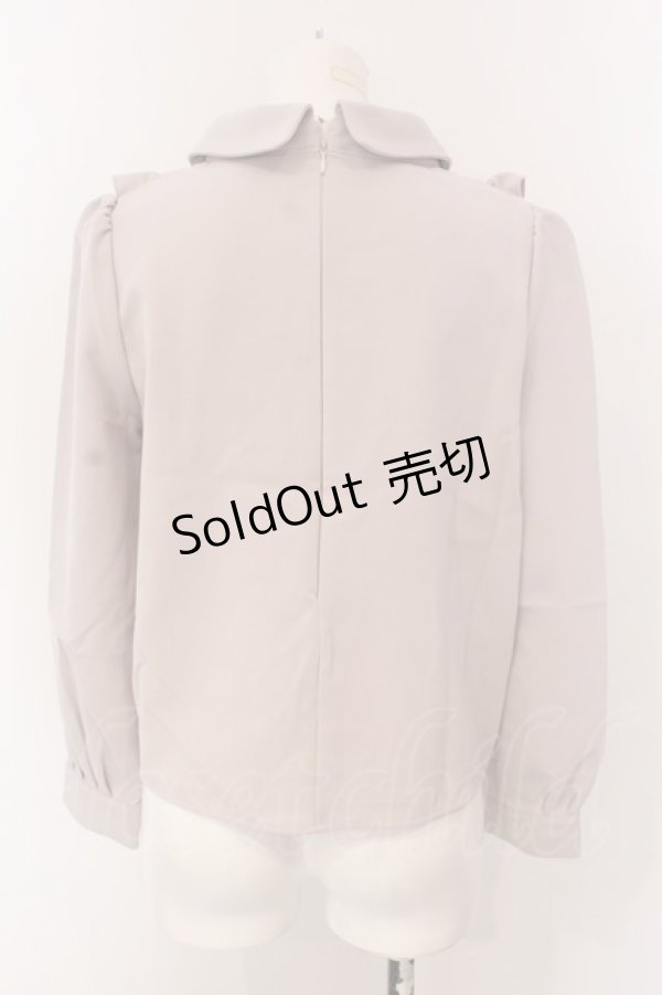 画像2: evelyn / ヨークフリルブラウス  ベージュ O-25-04-07-053-LO-BL-OW-ZT304 (2)