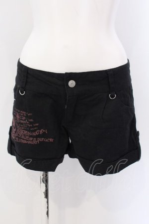 画像: MAD / スカルプリントショートパンツ L ブラック O-25-04-07-006-PU-PA-IG-OS