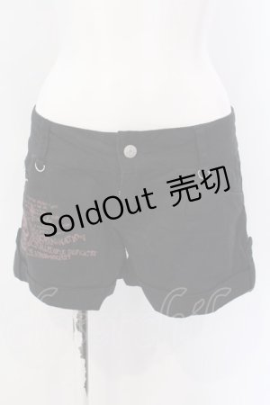 画像: MAD / スカルプリントショートパンツ L ブラック O-25-04-07-006-PU-PA-IG-OS