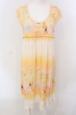 画像1: Franche Lippee / 総柄半袖ワンピース M オレンジ系 O-25-04-07-063-LO-OP-OW-OS (1)