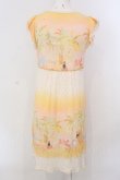 画像3: Franche Lippee / 総柄半袖ワンピース M オレンジ系 O-25-04-07-063-LO-OP-OW-OS (3)