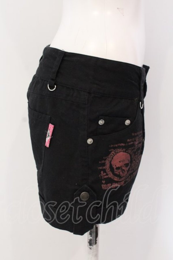 画像3: MAD / スカルプリントショートパンツ L ブラック O-25-04-07-006-PU-PA-IG-OS (3)