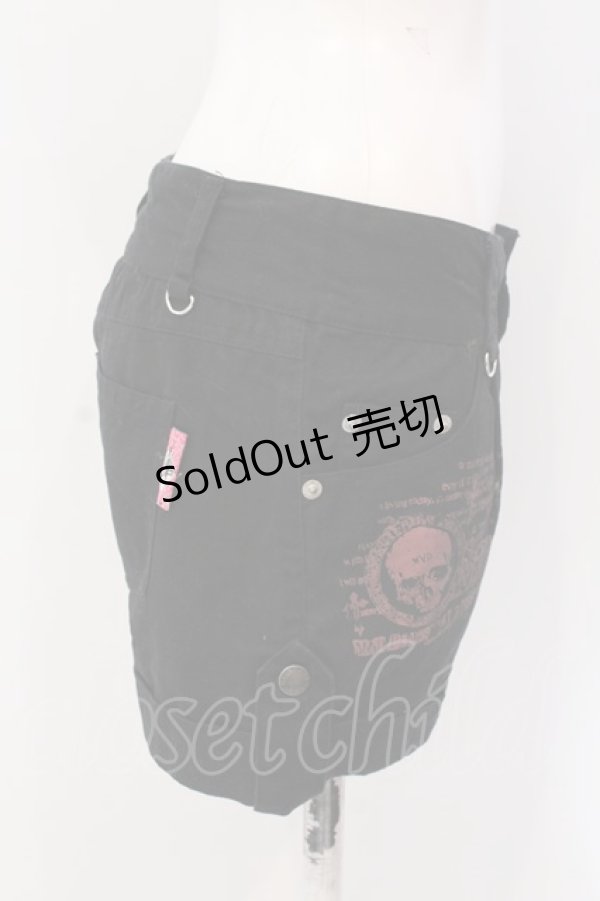 画像3: MAD / スカルプリントショートパンツ L ブラック O-25-04-07-006-PU-PA-IG-OS (3)