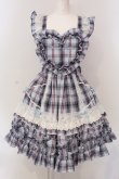 画像1: Angelic Pretty / Heart胸あて付スカート(タータン)  サックス O-25-04-08-031-AP-OP-IG-OS (1)