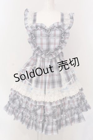 画像: Angelic Pretty / Heart胸あて付スカート(タータン)  サックス O-25-04-08-031-AP-OP-IG-OS