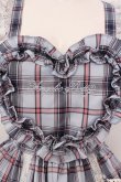 画像2: Angelic Pretty / Heart胸あて付スカート(タータン)  サックス O-25-04-08-031-AP-OP-IG-OS (2)
