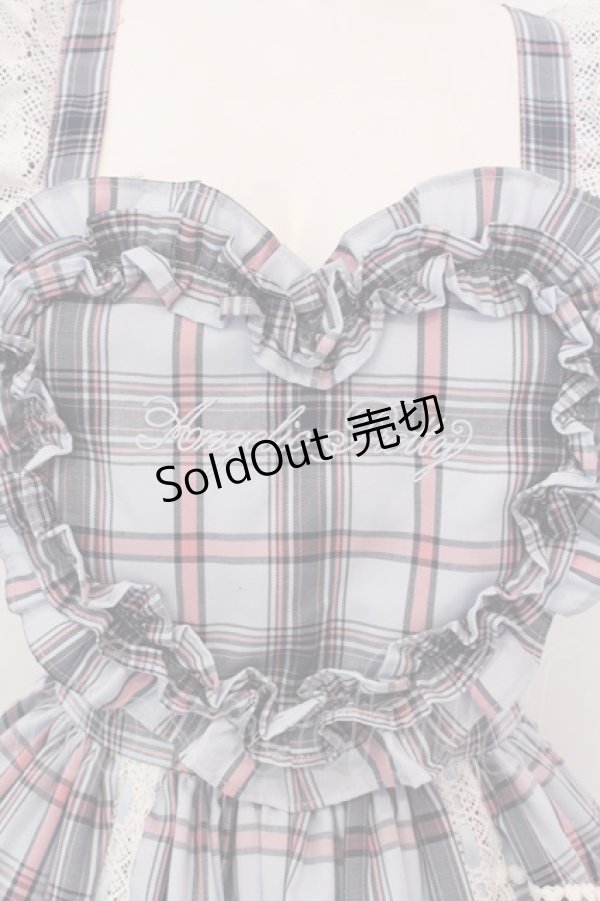 画像2: Angelic Pretty / Heart胸あて付スカート(タータン)  サックス O-25-04-08-031-AP-OP-IG-OS (2)