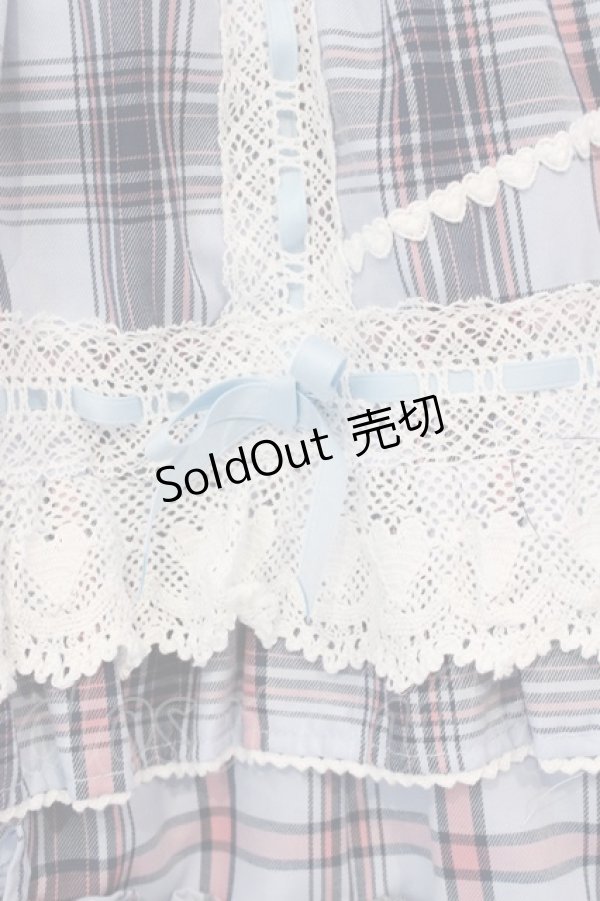 画像3: Angelic Pretty / Heart胸あて付スカート(タータン)  サックス O-25-04-08-031-AP-OP-IG-OS (3)